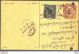 '"''India Postal Stationery Arms 4p Arms Nizam''''s Dominions Ramlal Gangabishan Umri''"' - Ansichtskarten