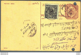 '"''India Postal Stationery Arms 4p Arms Nizam''''s Dominions Ramlal Gangabishan Umri''"' - Postcards