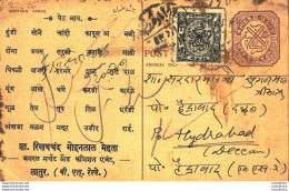 '"''India Postal Stationery Arms 4p Arms Nizam''''s Dominions''"' - Ansichtskarten