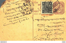 '"''India Postal Stationery Arms 4p Arms Nizam''''s Dominions''"' - Ansichtskarten