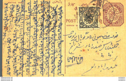 '"''India Postal Stationery Arms 4p Arms Nizam''''s Dominions''"' - Cartoline Postali