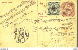 '"''India Postal Stationery Arms 4p Arms Nizam''''s Dominions''"' - Cartoline Postali