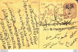 '"''India Postal Stationery Arms 4p Arms Nizam''''s Dominions''"' - Cartoline Postali