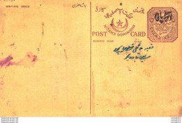 '"''India Postal Stationery Arms 4p Arms Nizam''''s Dominions''"' - Cartoline Postali