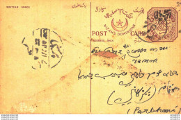 '"''India Postal Stationery Arms 4p Arms Nizam''''s Dominions To Parbhani''"' - Ansichtskarten