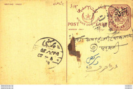 '"''India Postal Stationery Arms 4p Arms Nizam''''s Dominions''"' - Ansichtskarten