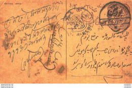 '"''India Postal Stationery Arms 4p Arms Nizam''''s Dominions Banswada Cds''"' - Cartoline Postali