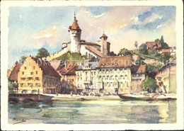 11691712 Schaffhausen SH Schloss Munot Aquarell Schaffhausen - Autres & Non Classés