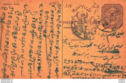 '"''India Postal Stationery Arms 4p Arms Nizam''''s Dominions''"' - Cartoline Postali