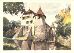 11691711 Hallwil Schloss Hallwil Aquarell Hallwil - Andere & Zonder Classificatie