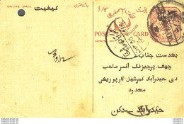 '"''India Postal Stationery Arms 4p Arms Nizam''''s Dominions''"' - Cartoline Postali