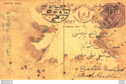 '"''India Postal Stationery Arms 4p Arms Nizam''''s Dominions''"' - Cartoline Postali