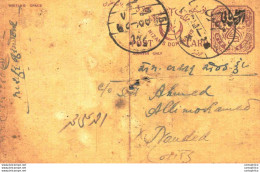 '"''India Postal Stationery Arms 4p Arms Nizam''''s Dominions''"' - Cartoline Postali