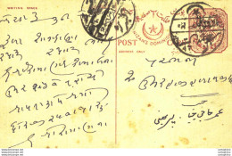 '"''India Postal Stationery Arms 4p Arms Nizam''''s Dominions''"' - Cartoline Postali