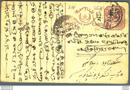 '"''India Postal Stationery Arms 4p Arms Nizam''''s Dominions''"' - Cartoline Postali