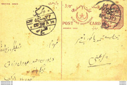 '"''India Postal Stationery Arms 4p Arms Nizam''''s Dominions''"' - Cartoline Postali