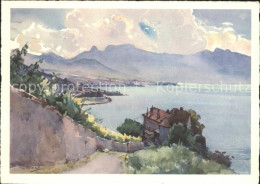 11691708 Lac Leman Genfersee Glerolles Aquarell Genf - Altri & Non Classificati