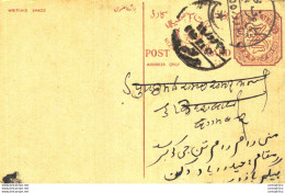 India Postal Stationery Arms 8p Arms Nizam Dominions - Cartoline Postali