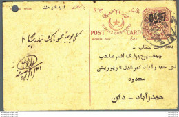 '"''India Postal Stationery Arms 4p Arms Nizam''''s Dominions''"' - Cartes Postales