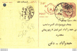 '"''India Postal Stationery Arms 4p Arms Nizam''''s Dominions''"' - Cartes Postales