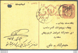 '"''India Postal Stationery Arms 4p Arms Nizam''''s Dominions''"' - Cartes Postales