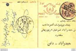 '"''India Postal Stationery Arms 4p Arms Nizam''''s Dominions''"' - Cartes Postales