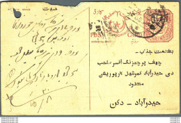 '"''India Postal Stationery Arms 4p Arms Nizam''''s Dominions''"' - Cartes Postales