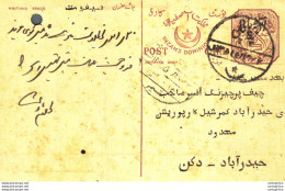 '"''India Postal Stationery Arms 4p Arms Nizam''''s Dominions''"' - Cartes Postales