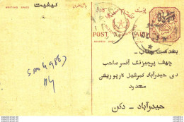 '"''India Postal Stationery Arms 4p Arms Nizam''''s Dominions''"' - Cartes Postales