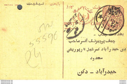 '"''India Postal Stationery Arms 4p Arms Nizam''''s Dominions''"' - Ansichtskarten