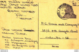 India Postal Stationery Tiger 15 - Cartoline Postali