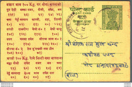 India Postal Stationery Ashoka 10ps Mahua Road Cds Lamp - Postales