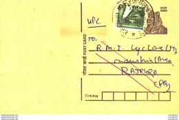 India Postal Stationery Tiger 15 - Postales