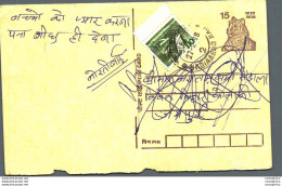 India Postal Stationery Tiger 15 Habirabad Cds - Postales