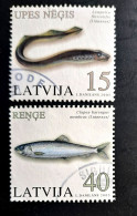 (!) Latvia -  FISH,   2005 -  Eel And Herring Used (0) - Lettonia