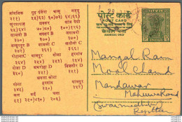 India Postal Stationery Ashoka 10ps - Postkaarten