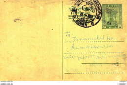 India Postal Stationery Ashoka 10ps Sikar Cds - Postales