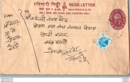 Nepal Postal Stationery Flowers 50p - Népal