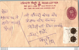 Nepal Postal Stationery Flowers 50p - Népal