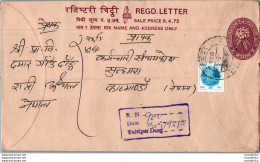 Nepal Postal Stationery Flowers 50p Tulsipur Dang - Népal