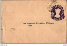 India Postal Stationery Ashoka Tiger 25 To Jind - Postcards