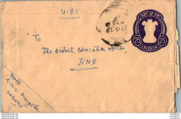 India Postal Stationery Ashoka Tiger 25 To Jind - Postcards