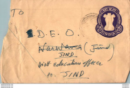 India Postal Stationery Ashoka Tiger 25 To Jind - Postales