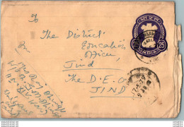 India Postal Stationery Ashoka Tiger 25 To Jind - Postcards