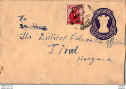 India Postal Stationery Ashoka Tiger 25 To Jind - Cartoline Postali