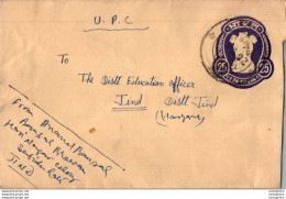 India Postal Stationery Ashoka Tiger 25 To Jind - Postcards