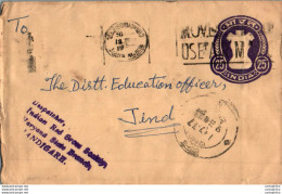 India Postal Stationery Ashoka Tiger 25 To Jind Chandigarh Cds - Postcards