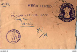 India Postal Stationery Ashoka Tiger 25 To Patiala Tiger Bird - Postales