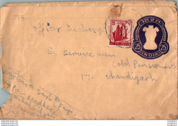 India Postal Stationery Ashoka Tiger 25 To Chandigarh - Ansichtskarten