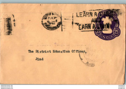 India Postal Stationery Ashoka Tiger 25 To Jind - Postkaarten